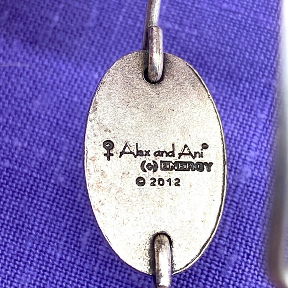 Vintage Alex & Ani silver toned religious bracelet with St. Christopher π - Picture 3 of 8